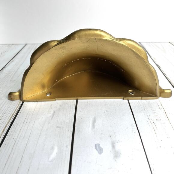 VTG 1962 HOMCO Gold Scroll Wall Pocket Planter Vase Fleurs de Lis Made In USA - Picture 5 of 12